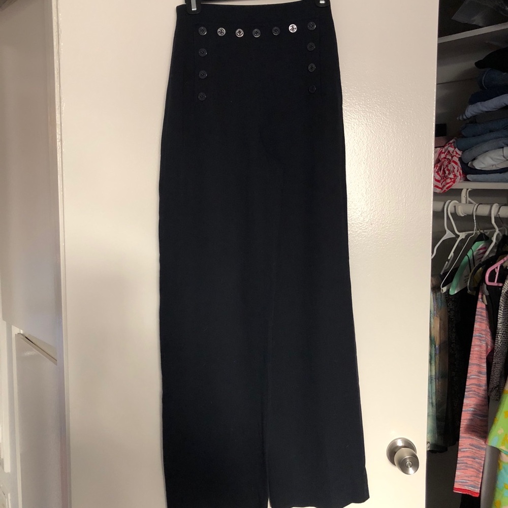 Ann Taylor High Waisted Wide Leg Trousers